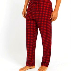 Nautica -Fleece Gingham Pajamas Pants Mens Medium New With Tags